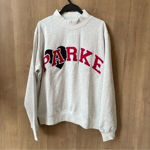 PARKE Light Gray Crewneck Sweatshirt